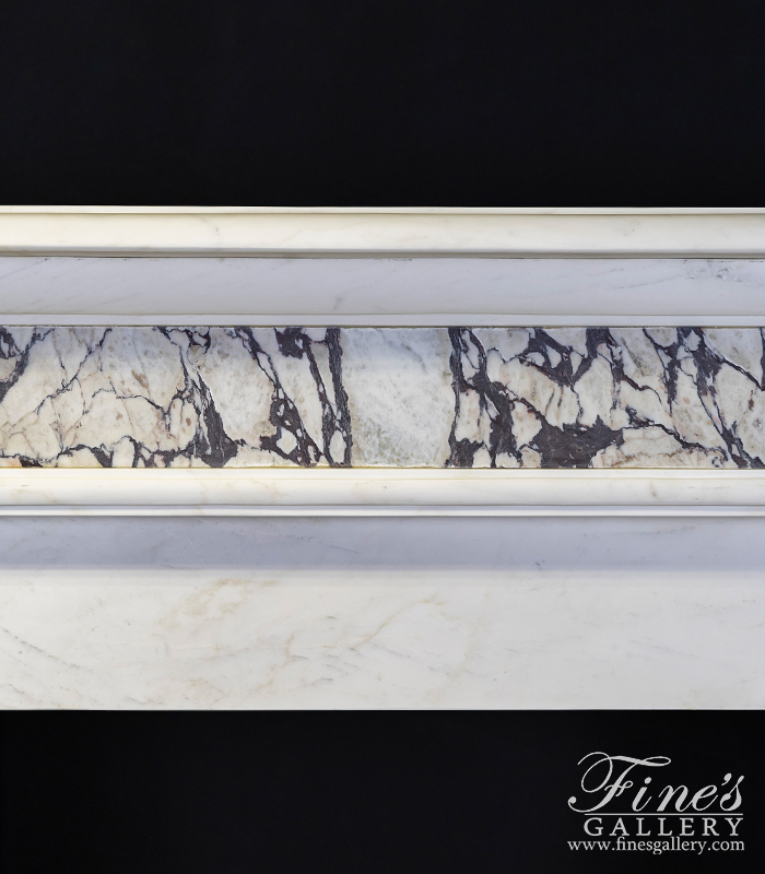 Marble Fireplaces  - A Georgian Style Mantel In Italian Breccia Viola Marble - MFP-2618